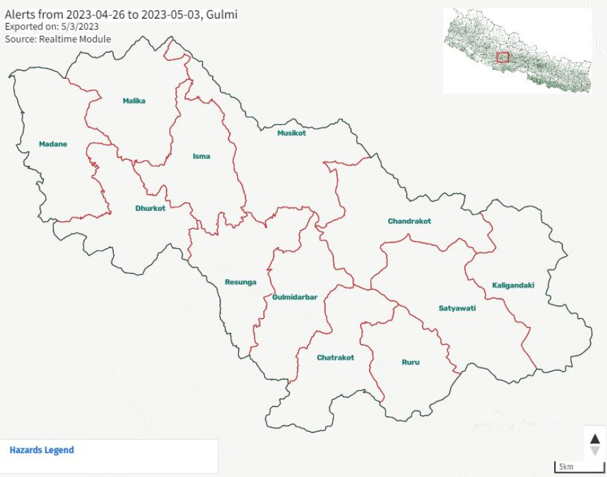 गुल्मीमा दुई हजार हेक्टर वनमा डढेलो