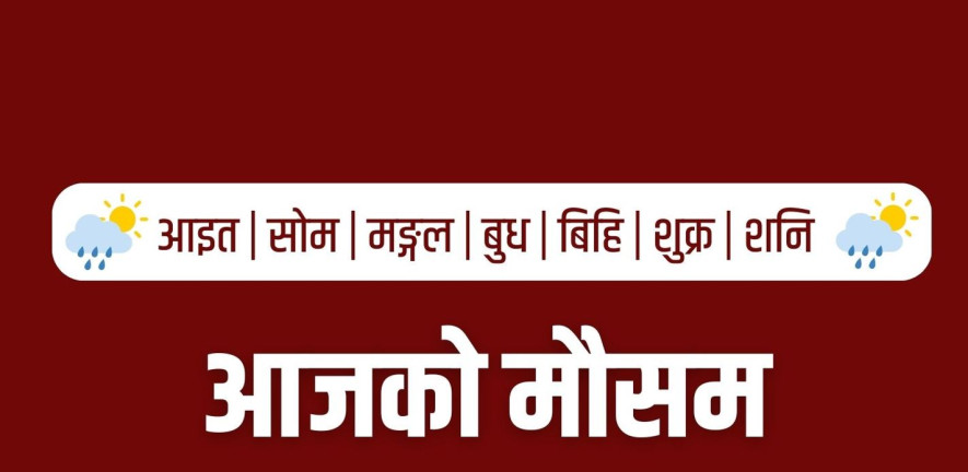 आजको मौसम -देशका केही स्थानमा मध्यम वर्षाको सम्भावना
