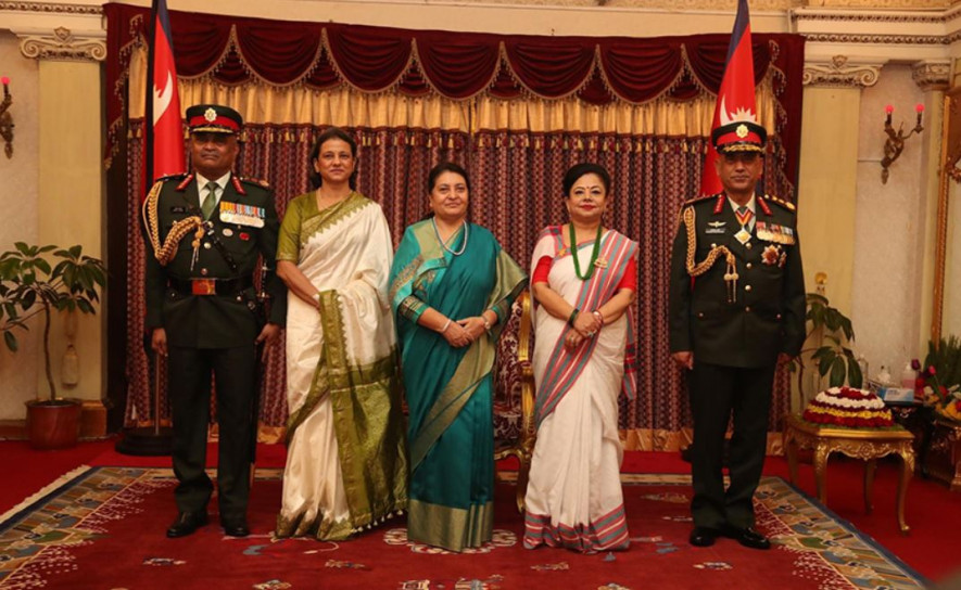 भारतीय स्थल सेनाध्यक्ष पाण्डेलाई महारथीको दर्ज्यानी चिह्न प्रदान