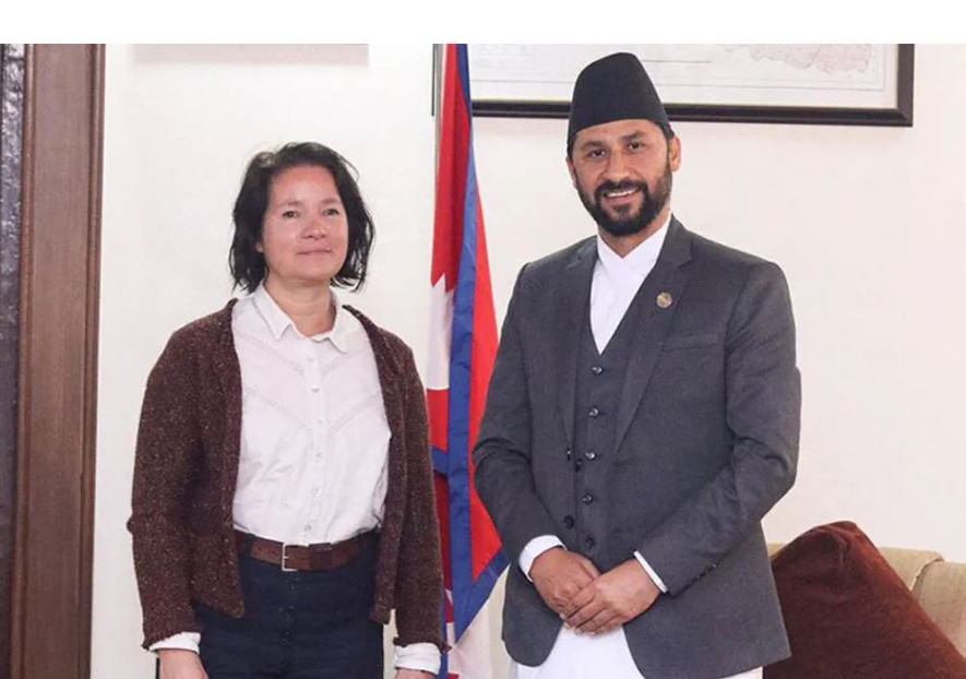 गृहमन्त्री लामिछाने र ईयू प्रतिनिधि मण्डलका डेप्रेजबीच शिष्टाचार भेट