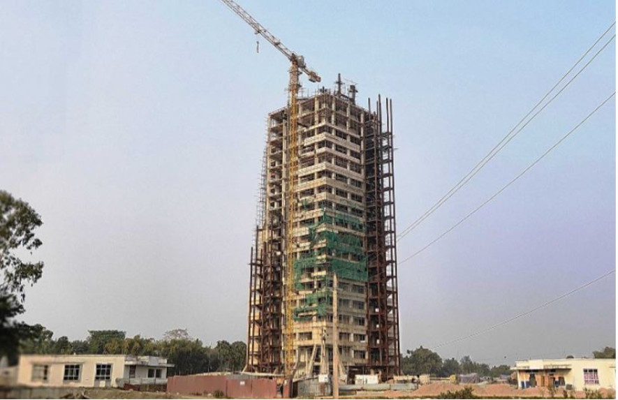 ओलीको परिकल्पनामा बनेकाे धरहराभन्दा अग्लो ‘दमक भ्यू टावर’