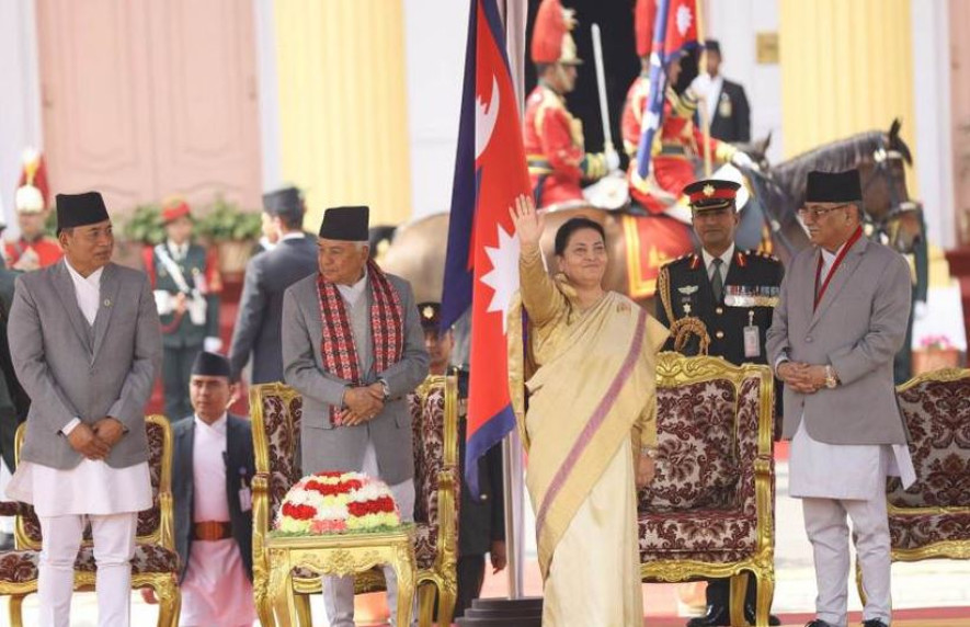 निवर्तमान राष्ट्रपति भण्डारीको बिदाइ