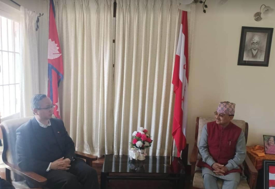 उपसभापति खड्का र चिनियाँ राजदूतबीच भेटवार्ता