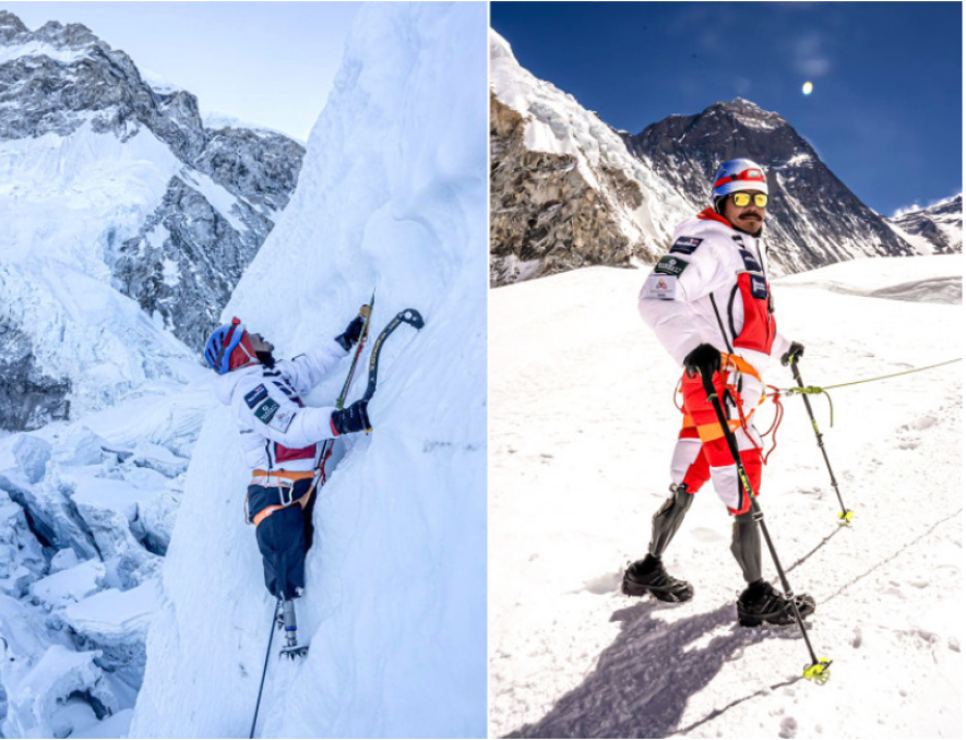 खुट्टा गुमाएका हरि बुढामगर सगरमाथाको चुचुरोमा