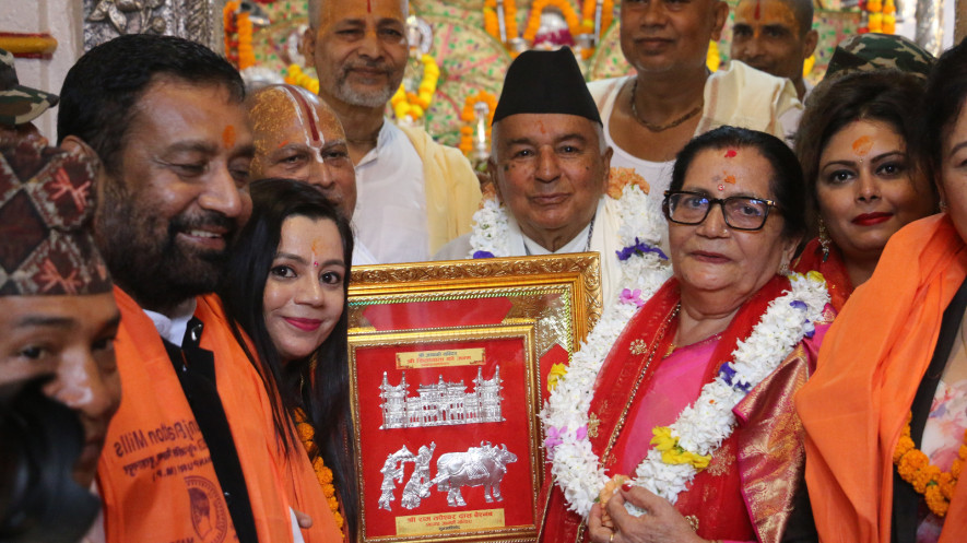 राष्ट्रप्रति पौडेलले गरे जानकी मन्दिरमा पूजा