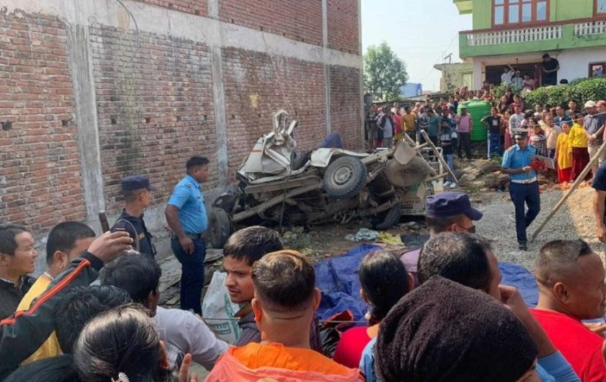 नवलपुरमा जिप दुर्घटना हुँदा ६ जनाको मृत्यु, एकजना गम्भीर घाइते