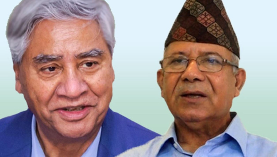 कांग्रेस सभापति देउवा र माधव नेपालबीच भेटवार्ता