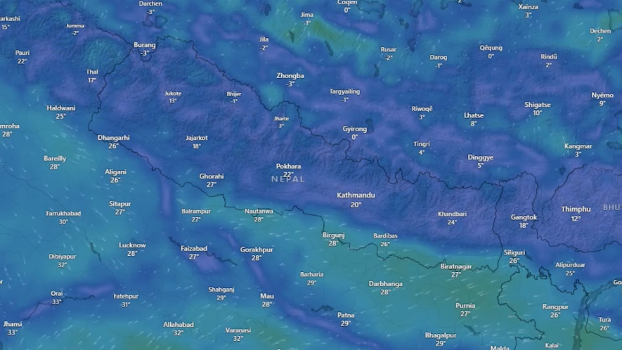 कोशी, बागमती र गण्डकी प्रदेशमा आज हल्का वर्षाको सम्भावना