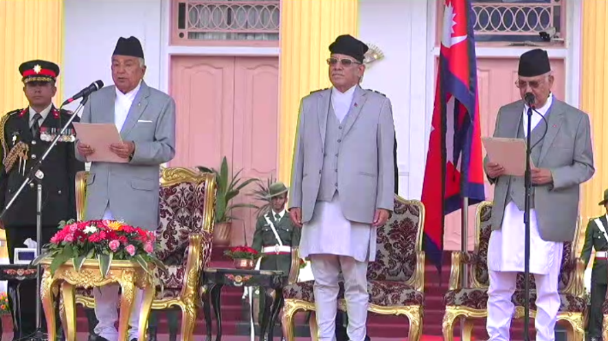 ओलीले लिए पद तथा गोपनीयताको शपथ